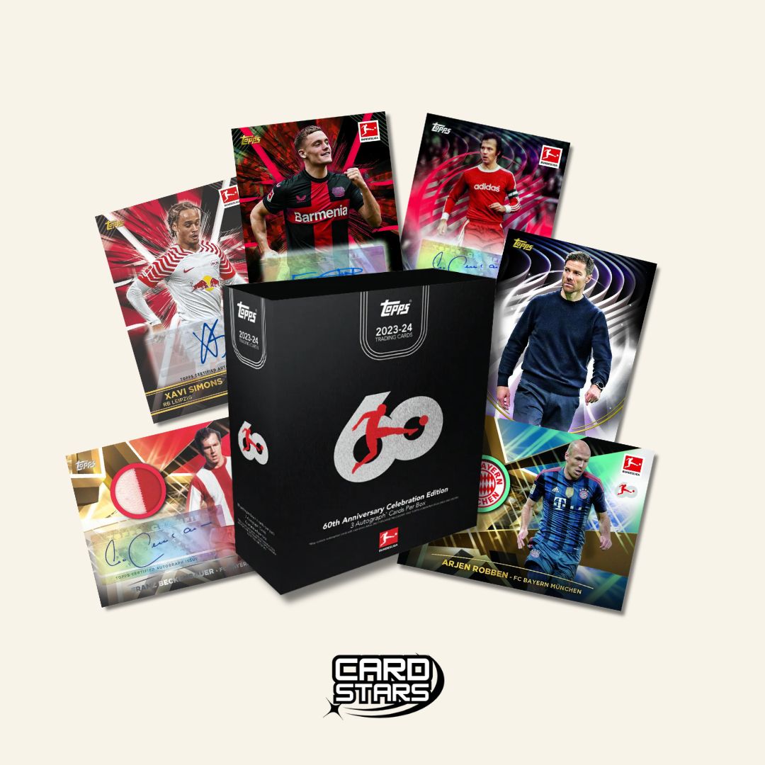 2023-24 TOPPS BUNDESLIGA SOCCER 60TH ANNIVERSARY CELEBRATION EDITION HOBBY BOX