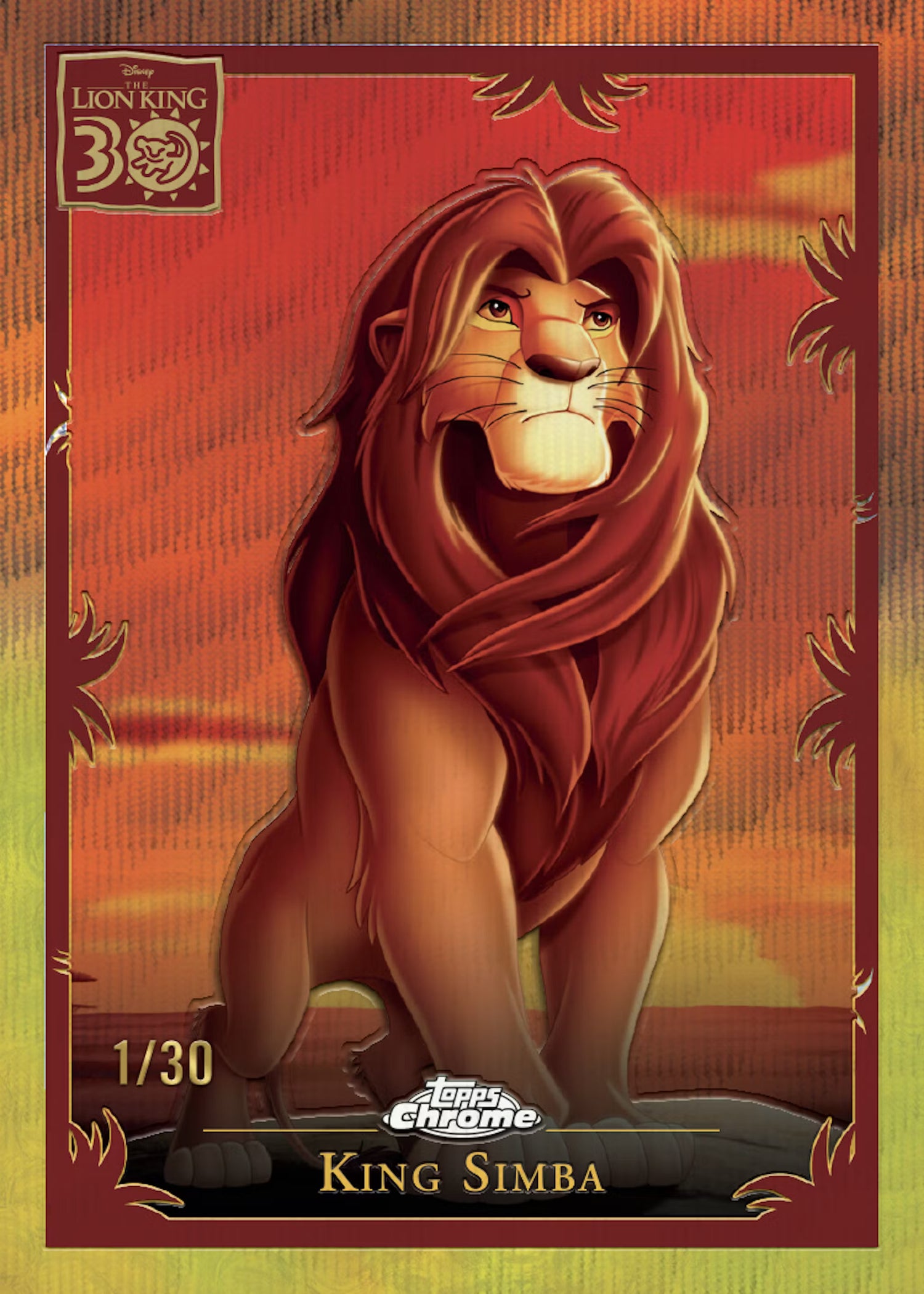 Disney Topps Chrome 2024 King Simba Anniversary